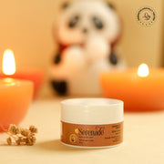 Serenade Blink & Heal Under Eye Cream jar, featuring natural ingredients for hydration and brightening. Dermatologically tested.